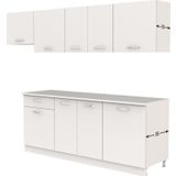 Tdesigno Nihal 260 cm Beyaz Mutfak Dolabı