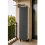 Tdesigno Roza Kombi Dolabı -çok Amaçlı Dolap -kiler Dolabı-50 Cm - Antrasit