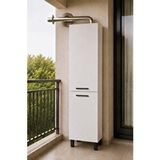 Tdesigno Roza Kombi Dolabı -çok Amaçlı Dolap -kiler Dolabı-50 Cm - Beyaz