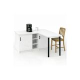 Tdesigno Sara L Mutfak Adası - 2 Kapaklı - Çok Amaçlı Dolap - Alt Modül - Kiler - 130 Cm