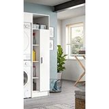 Tdesigno Sava Temizlik Malzeme Dolabı - Çok Amaçlı Dolap - Banyo Dolabı - 60 Cm - Beyaz