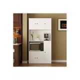 Tdesigno Talha Çok Amaçlı Dolap-Mikrodalga-Erzak-Airfryer-Mutfak-Kiler Dolabı-Kahve Köşesi-Beyaz-90 Cm