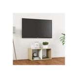 Tdesigno Tdesıgno Ay Televizyon Sehpası - Ünitesi -Kitaplık-Meşe Beyaz 72 Cm 2 Raflı