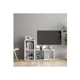 Tdesigno Tdesıgno Belgin Kitaplıklı Televizyon Sehpası - Ünitesi -Kitaplık-Beyaz 90 Cm 4 Raflı