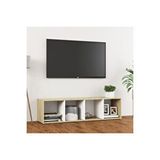 Tdesigno Tdesıgno Eda Televizyon Sehpası - Ünitesi -Kitaplık-Meşe Beyaz 144 Cm 4 Raflı