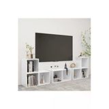 Tdesigno Tdesıgno Gülan Kitaplıklı Televizyon Sehpası - Ünitesi -Kitaplık-Beyaz 180 Cm 8 Raflı