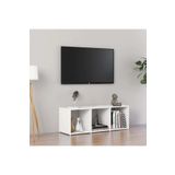 Tdesigno Tdesıgno Şeyma Televizyon Sehpası - Ünitesi -Kitaplık-Beyaz 108 Cm 3 Raflı