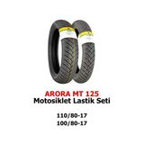 Tdt Tyres Arora Mt125 Motosiklet Lastiği 110/80-17 Tl Ve 100/80-17 Tl Missile Dubleks Set