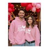 Te Amo Çift Hoodie – Oversize Unisex Sevgili Kombin Sweatshirt |