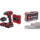 Te-Cd 18/40 Li Bl (2x2,0 Ah), Akülü Vidalama + Einhell Bits Uç Seti 38 Parça, M-Case Kutu - 1 Adet