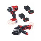 Te-Cı 18 Bl Kömürsüz Torklu Vidalama Te-Ag 18/115 Avuç Taşlama 2x4.0ah Akülü Set