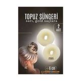 TE Dükkan Buğz Bx Gold Mini Saç Topuz Süngeri 2 Adet 6 cm Çap 2.5 cm Kalınlık