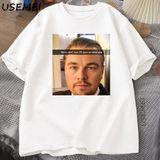 Te Eski Leo Tshirt Komik Meme Grafik T-Shirt Vintage Yaz O-Boyun Kısa Kollu Pamuk Tişörtleri 2795 - Beyaz