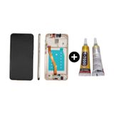 Te Huawei Mate 20 Lite Uyumlu Çıtalı Hk Lcd Ekran Dokunmatik Gold + B7000