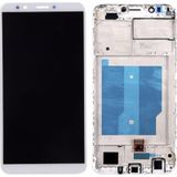 Te Huawei Y7 2018 Uyumlu Çıtalı A Kalite Lcd Ekran Dokunmatik Beyaz