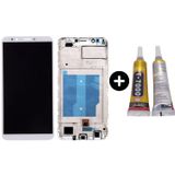 Te Huawei Y7 2018 Uyumlu Çıtalı Hk Lcd Ekran Dokunmatik Beyaz + B7000