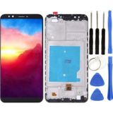 Te Huawei Y7 2018 Uyumlu Çıtalı Hk Lcd Ekran Dokunmatik Siyah + Tamir Seti