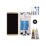 Te Huawei Y7 2018 Uyumlu Çıtalı Lcd Ekran Dokunmatik Gold + Montaj Seti