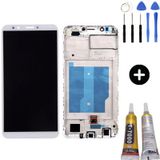 Te Huawei Y7 2018 Uyumlu Çıtalı Oled Lcd Ekran Dokunmatik Beyaz + Montaj Seti