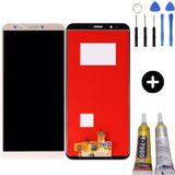 Te Huawei Y7 2018 Uyumlu Servis Lcd Ekran Dokunmatik Gold + Montaj Seti