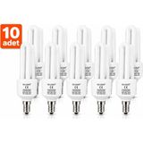 Te-Light 10 Adet | 13 Watt | Tasarruflu Ampül | Sarı Işık | E14 Duy'lu