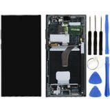 Te Samsung S22 Ultra 5G S908e Uyumlu Çıtalı Lcd Ekran Yeşil +Tamir Seti