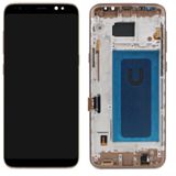Te Samsung S8 Plus G955f Uyumlu Çıtalı Lcd Ekran Dokunmatik Gold