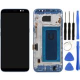 Te Samsung S8 Plus G955f Uyumlu Çıtalı Lcd Ekran Mavi + Tamir Seti