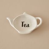 Tea Porselen Çay Poşeti Tabağı Beyaz (12X9 Cm) - 12 x 9 cm