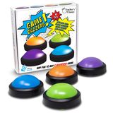 Teacher's Choice Her Buzzer için Benzersiz Yüksek Seslere Sahip 4 Paket Oyun Buzzerleri | Trivia Oyunları, Aile Davası, Tehlike, Yarışma, Yazım Arıları ve Daha Fazlası için Harika