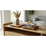 Teak Ağacından Saksı Altlığı Serisi - Tuza, Suya, Neme Dayanıklı - Tekerleksiz Model - 30x30 cm