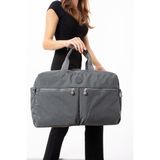 Teal Collection Unisex Büyük Boy Seyahat Çantası – Geniş Hacimli, Omuz Askılı ve Elde Taşınabilir, Spor, Tatil ve Hastane Kullanımına Uygun - Gri