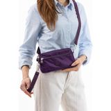 Teal Collection Unisex Mini Çapraz Çanta – Küçük Boy, Hafif, Günlük Kullanıma Uygun, Çok Amaçlı Omuz ve Bel Çantası - Mor