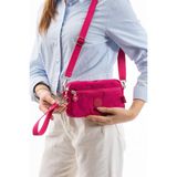 Teal Collection Unisex Mini Çapraz Çanta – Küçük Boy, Hafif, Günlük Kullanıma Uygun, Çok Amaçlı Omuz ve Bel Çantası - Pembe