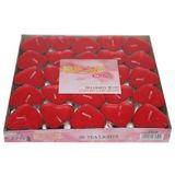 Tealight Kalpli 50 Adet Kırmızı Mum