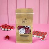Tealight Mum 200 gr Dekoratif Mumu Kandil Hediyelik Fitilli Mumlar Şamdan Kırmızı Çilek Kokulu - Çok Renkli