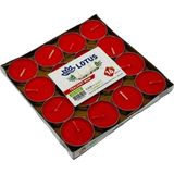 Tealight Mum 32'li Kırmızı Renk Yuvarlak Mum