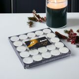 Tealight Mum 50X6 gr Dekoratif Mumu Kandil Hediyelik Fitilli Mumluk Şamdan Krem Renk Kokusuz - Çok Renkli - 1