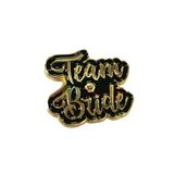 Team bride yaka rozeti siyah üstü gold yazı