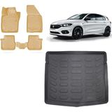 Team Car Egea Hatchback Tamir Kitli 2017 Model 3D Bagaj Havuzu+3d Araca Özel Bej Havuzlu Paspas Takımı - Siyah - Bej