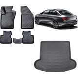 Team Car Fiat Egea Sedan 2020 Model 3D Bagaj Havuzu+3d Havuzlu Araca Özel Paspas Takımı - Siyah - Siyah