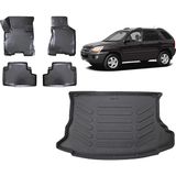 Team Car Kia Sportage 2006 Model 3D Bagaj Havuzu+3d Havuzlu Araca Özel Paspas Takımı - Siyah - Siyah
