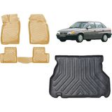 Team Car Opel Astra F Sedan 1992 Model 3D Bagaj Havuzu+3d Araca Özel Bej Havuzlu Paspas Takımı - Siyah - Bej