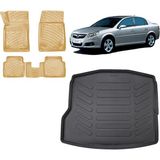 Team Car Opel Vectra C 2003 Model 3D Bagaj Havuzu+3d Araca Özel Bej Havuzlu Paspas Takımı - Siyah - Bej