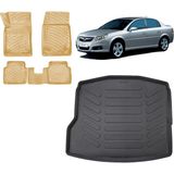 Team Car Opel Vectra C 2004 Model 3D Bagaj Havuzu+3d Araca Özel Bej Havuzlu Paspas Takımı - Siyah - Bej