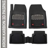 Team Car Safir Skoda Forman Uyumlu 3D Paspas - Siyah - Gri