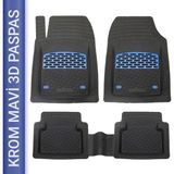 Team Car Safir Skoda Forman Uyumlu 3D Paspas - Siyah - Mavi