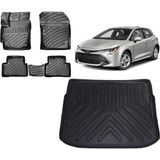 Team Car Toyota Corolla 2019 Model Hatchback 3D Bagaj Havuzu+3d Havuzlu Araca Özel Paspas Takımı - Siyah - Siyah