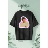 Team Conrad Fisher The Summer I Turned Pretty Baskılı Pamuklu Oversize T-Shirt - Siyah