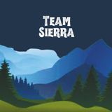 TEAM SIERRA: Mountains and trees with blank lined sheets